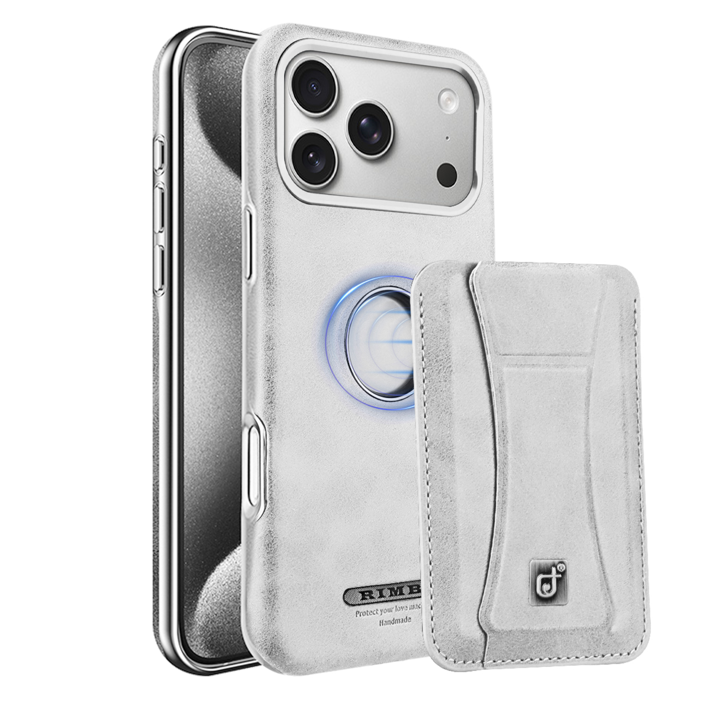 Supreme Elegance: Premium Leather iPhone Case with Magnetic Stand and Built-in Card Holder