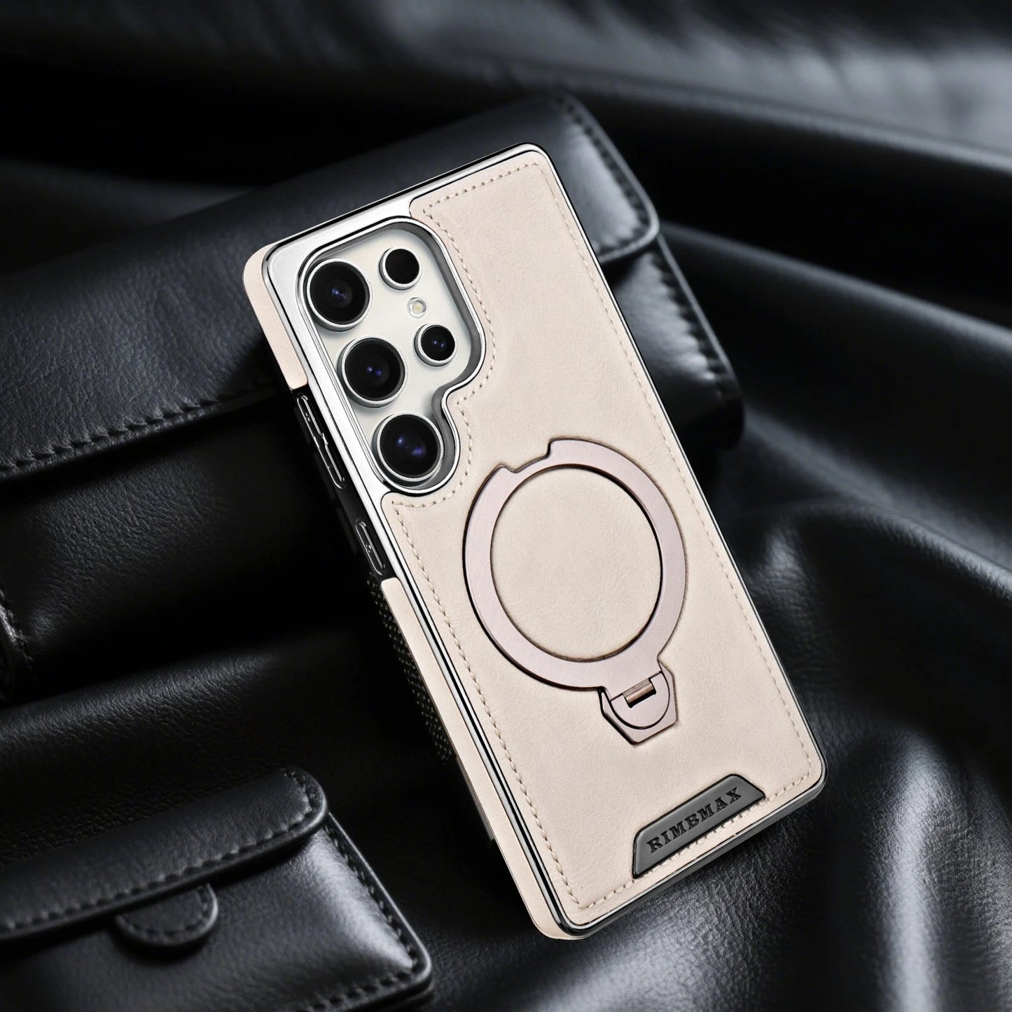 Samsung Galaxy Ultra Premium Leather Case with 360° Stand and MagSafe Compatibility