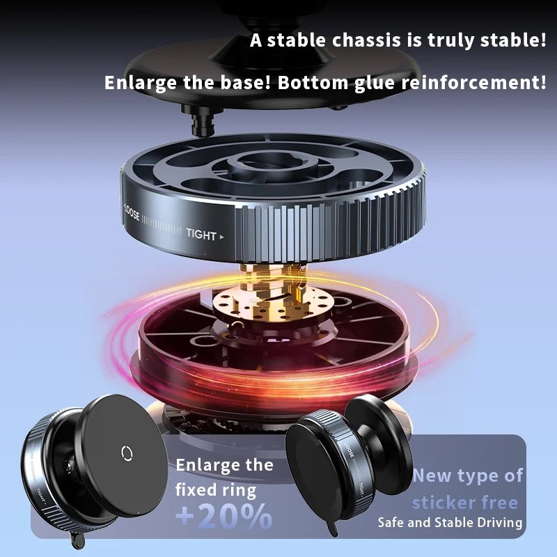 360° Rotating Magnetic Phone Holder – Car Mount for Navigation, Video, and More