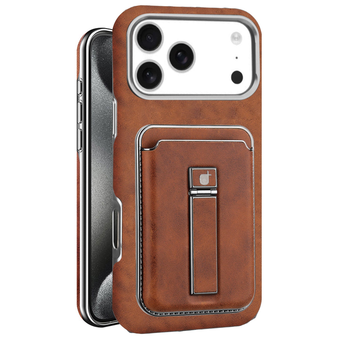iPhone 磁気レザーケース キックスタンド&カードホルダー付き - 保護&スタイリッシュ