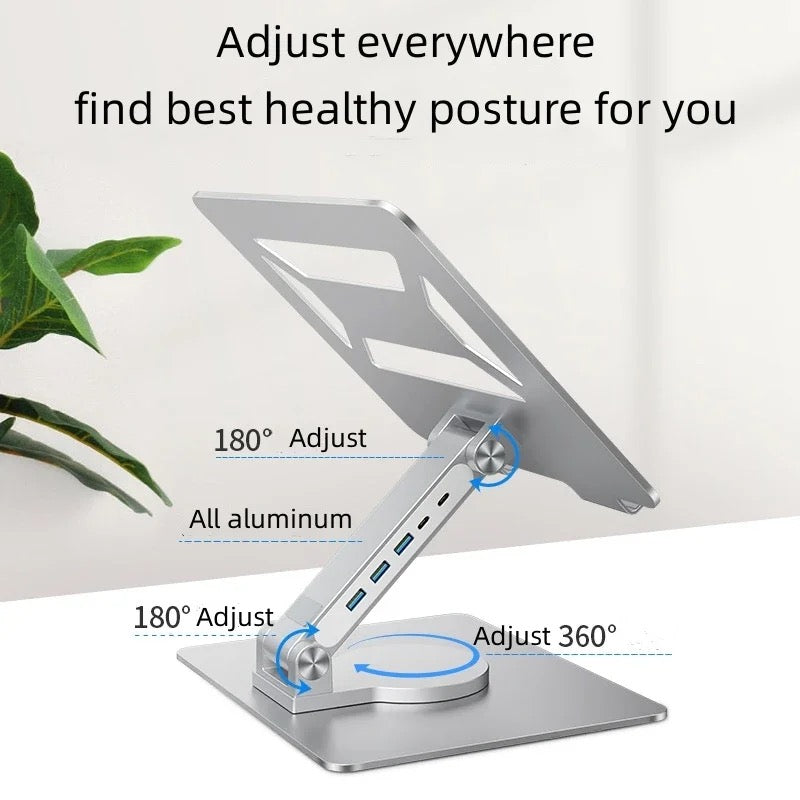 laptop stand with a built-in USB hub