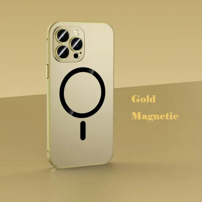 Full Metal iPhone Case with Camera Protection & MagSafe Compatible – Durable 360° Cover for All-Around Protection