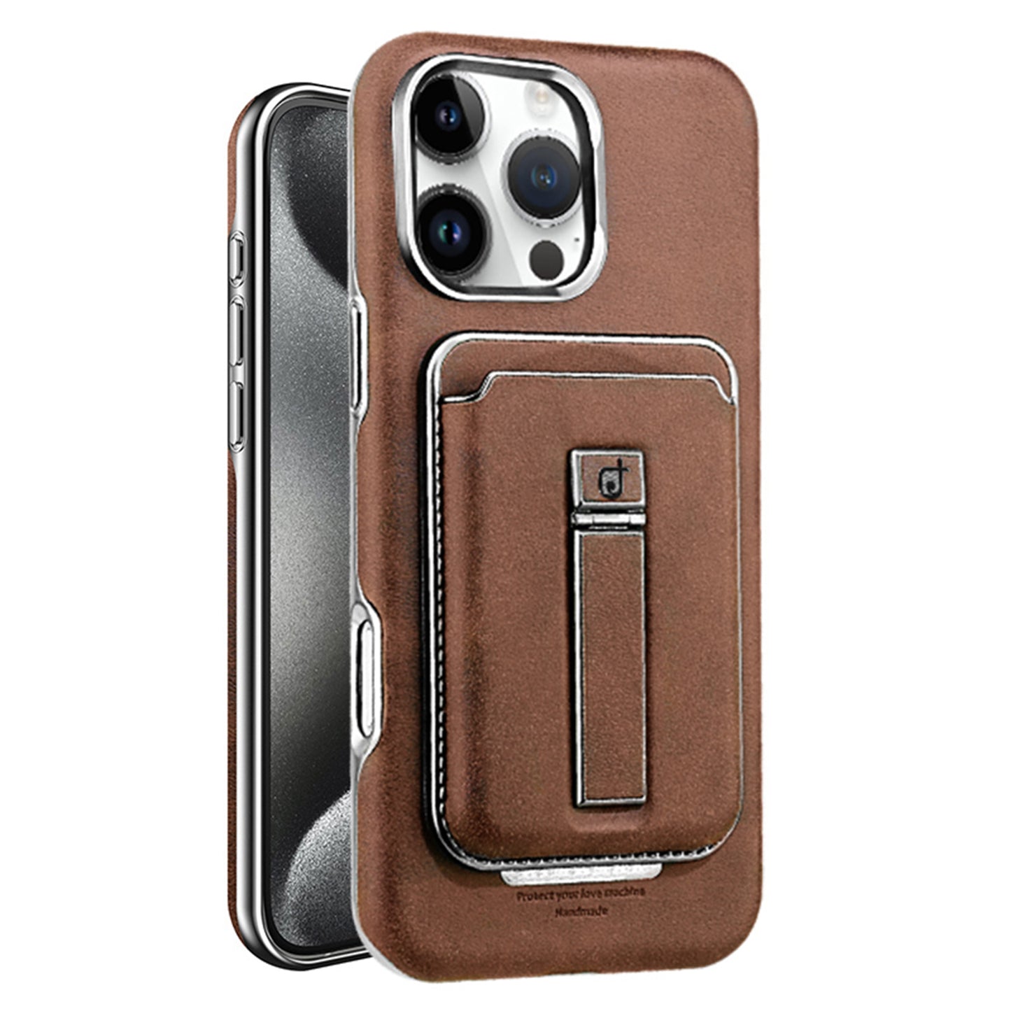 Étui magnétique en cuir pour iPhone avec béquille et porte-cartes - Protection et style