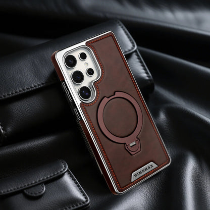 Samsung Galaxy Ultra Premium Leather Case with 360° Stand and MagSafe Compatibility