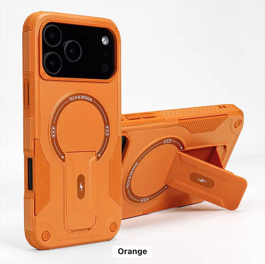 Coque MagSafe antichoc pour iPhone 12–17 Pro Max – Protection renforcée, support intégré et plusieurs couleurs