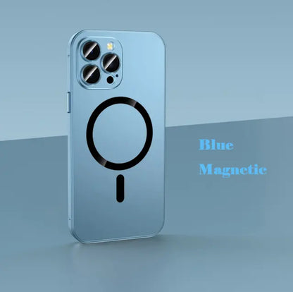 Full Metal iPhone Case with Camera Protection & MagSafe Compatible – Durable 360° Cover for All-Around Protection