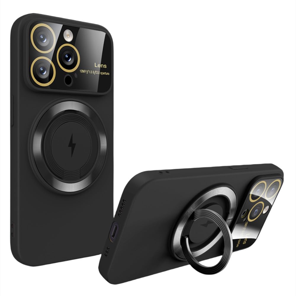 MagSafe wireless charging car mount with shockproof phone case for iPhone 11 to 16 Pro Max, durable magnetic back cover