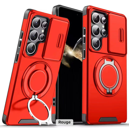 Shockproof Phone Case with 360° Ring Stand & Camera Protection – Magnetic, Durable, and Stylish