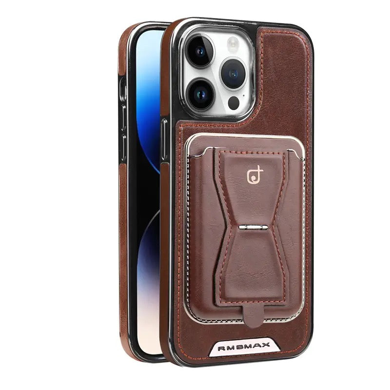 Luxury Leather Magnetic Card Slot Phone Case for iPhone 11 12 13 14 15 16 Pro Max Plus – Business Wallet Cover