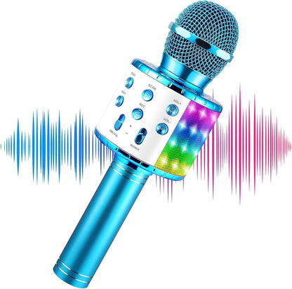 Bluetooth Karaoke Microphone – Powerful Sound, Colorful LED Lights & Guaranteed Fun