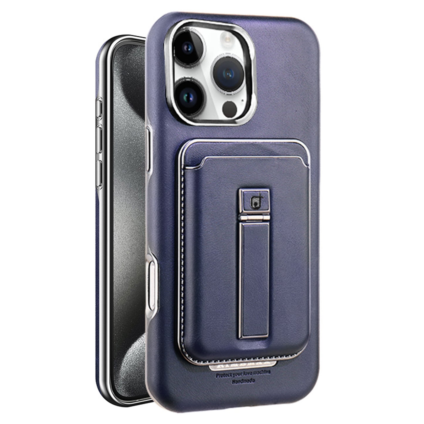 Étui magnétique en cuir pour iPhone avec béquille et porte-cartes - Protection et style
