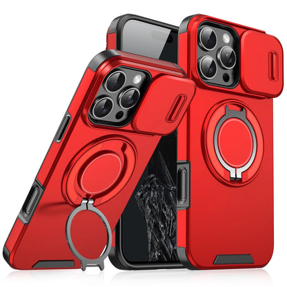 Red phone case with ring holder on a white background-CASE116
