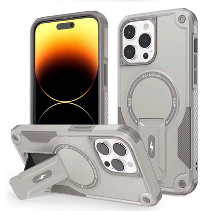 MagSafe Shockproof Case for iPhone 12–17 Pro Max – Rugged Protection, Kickstand & Multiple Colors