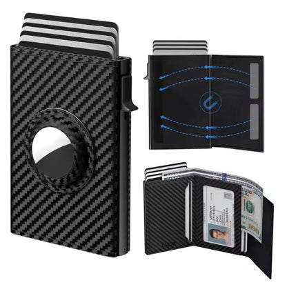 Portefeuille AirTag CONTRAST – Poche AirTag en cuir italien