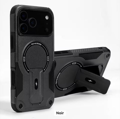 MagSafe Shockproof Case for iPhone 12–17 Pro Max – Rugged Protection, Kickstand & Multiple Colors