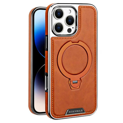 Luxury MagSafe Leather iPhone Case with Built-In Stand — For Those Who Appreciate True Quality