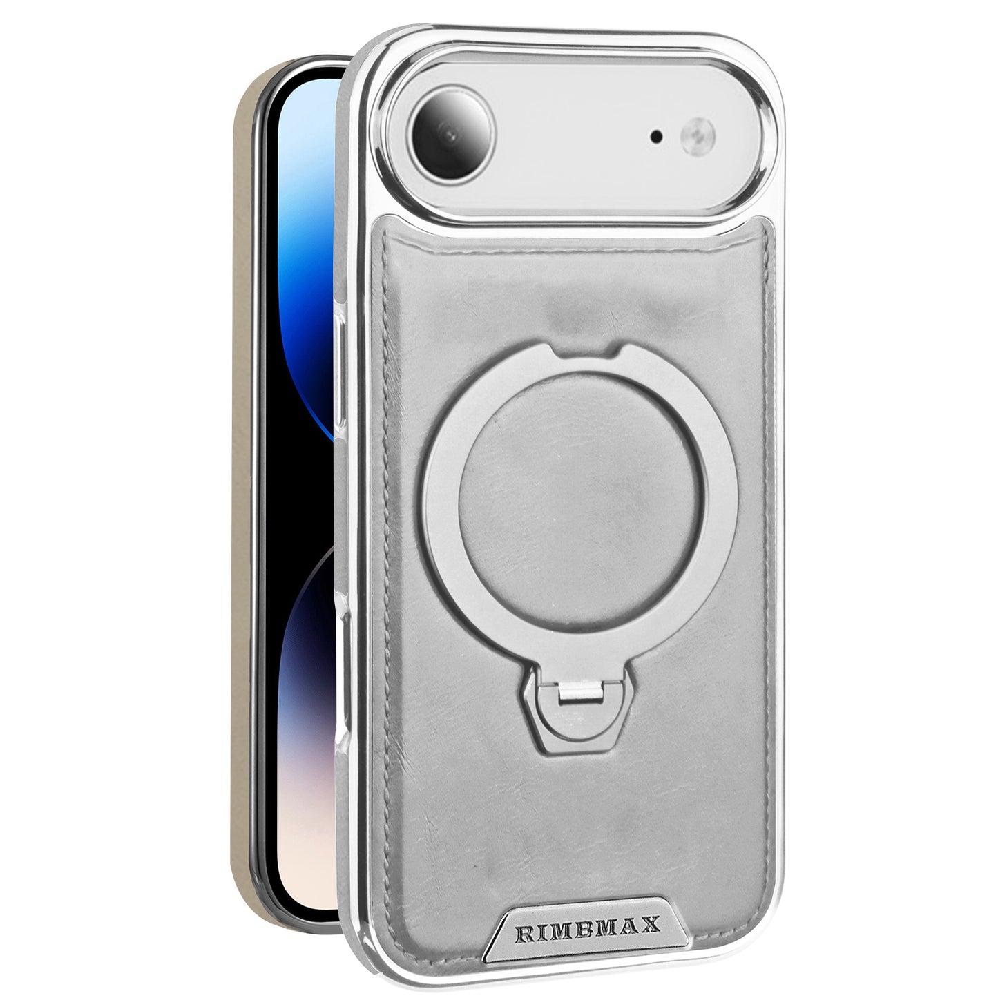 Phone case with a ring holder on a white background