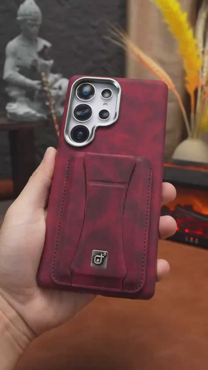 Luxury Leather Magnetic Case with Wallet for Samsung Ultra – Sleek Protection Meets Timeless Elegance
